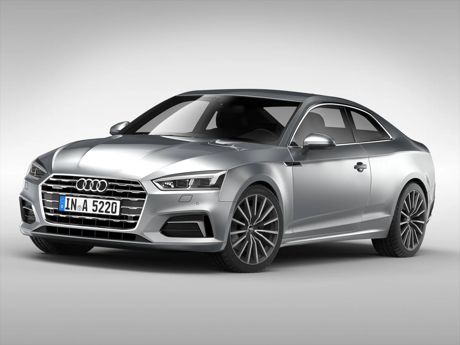 audi a5 coupe 2017 3D Model .c4d .max .obj .3ds .fbx .stl .blend