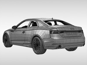 audi a5 coupe 2017 3D Model