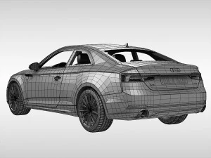 audi a5 coupe 2017 3D Model