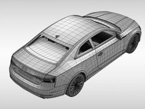 audi a5 coupe 2017 3D Model