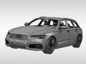audi a6 avant 2017 3D Model