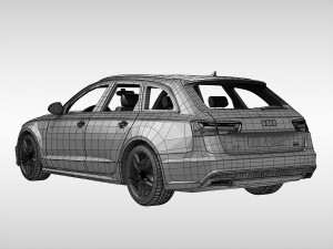 audi a6 avant 2017 3D 모델