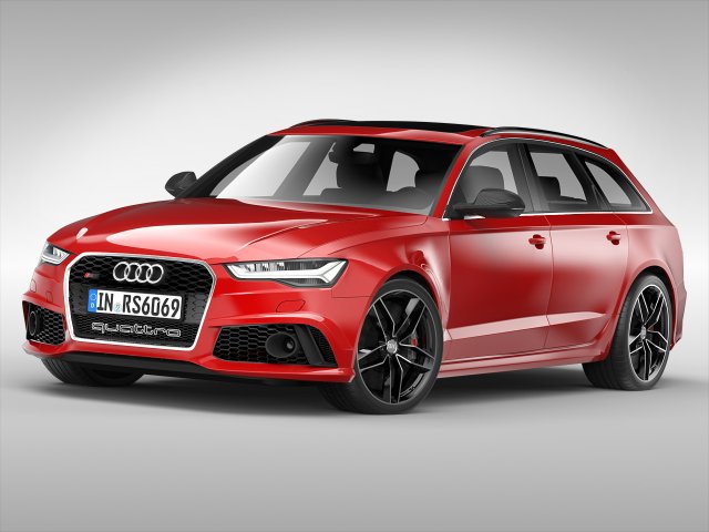 audi rs6 avant 2017 3D Model .c4d .max .obj .3ds .fbx .stl .blend 