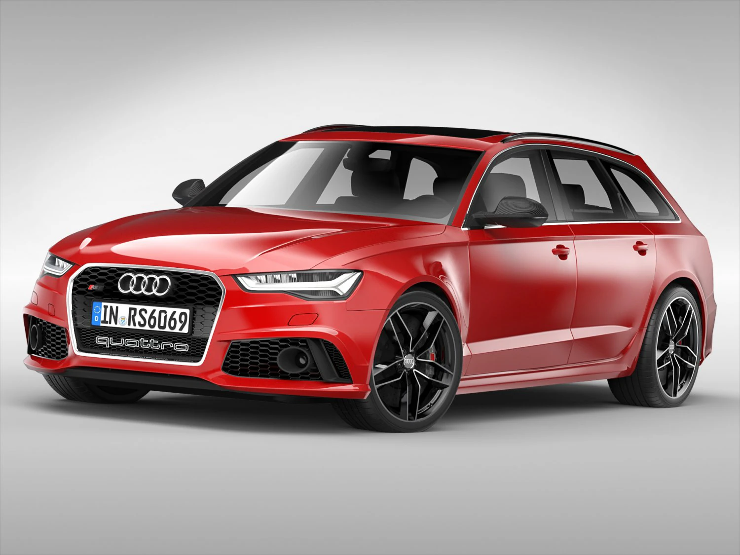 audi rs6 avant 2017 3D Model .c4d .max .obj .3ds .fbx .stl .blend
