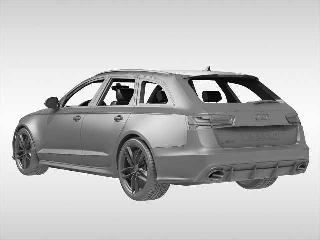 audi rs6 avant 2017 Modello 3D in Auto Sportive 3DExport