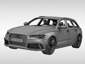 audi rs6 avant 2017 3D Model