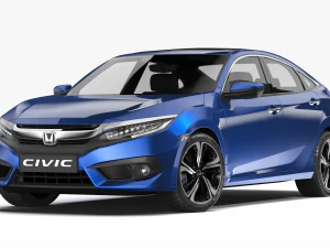 honda civic 2017 року 3D Модель