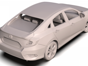 honda civic 2017 Model 3D