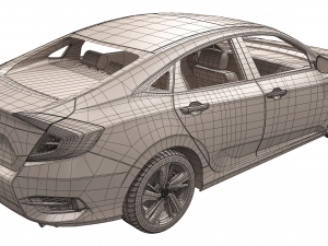 honda civic 2017 Model 3D