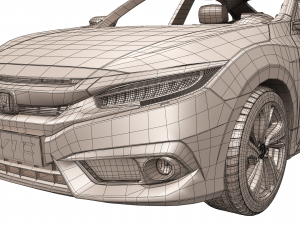 honda civic 2017 Model 3D