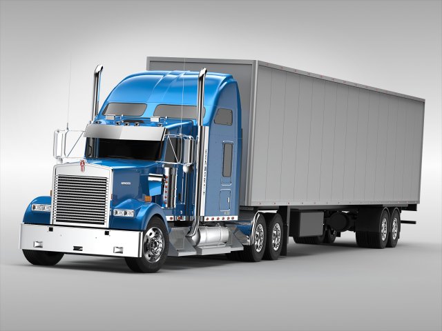 kenworth w900 3D Model .c4d .max .obj .3ds .fbx .stl .blend 