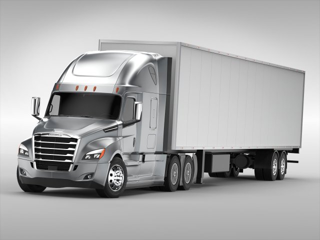 freightliner cascadia 2017 3D Model .c4d .max .obj .3ds .fbx .stl .blend 