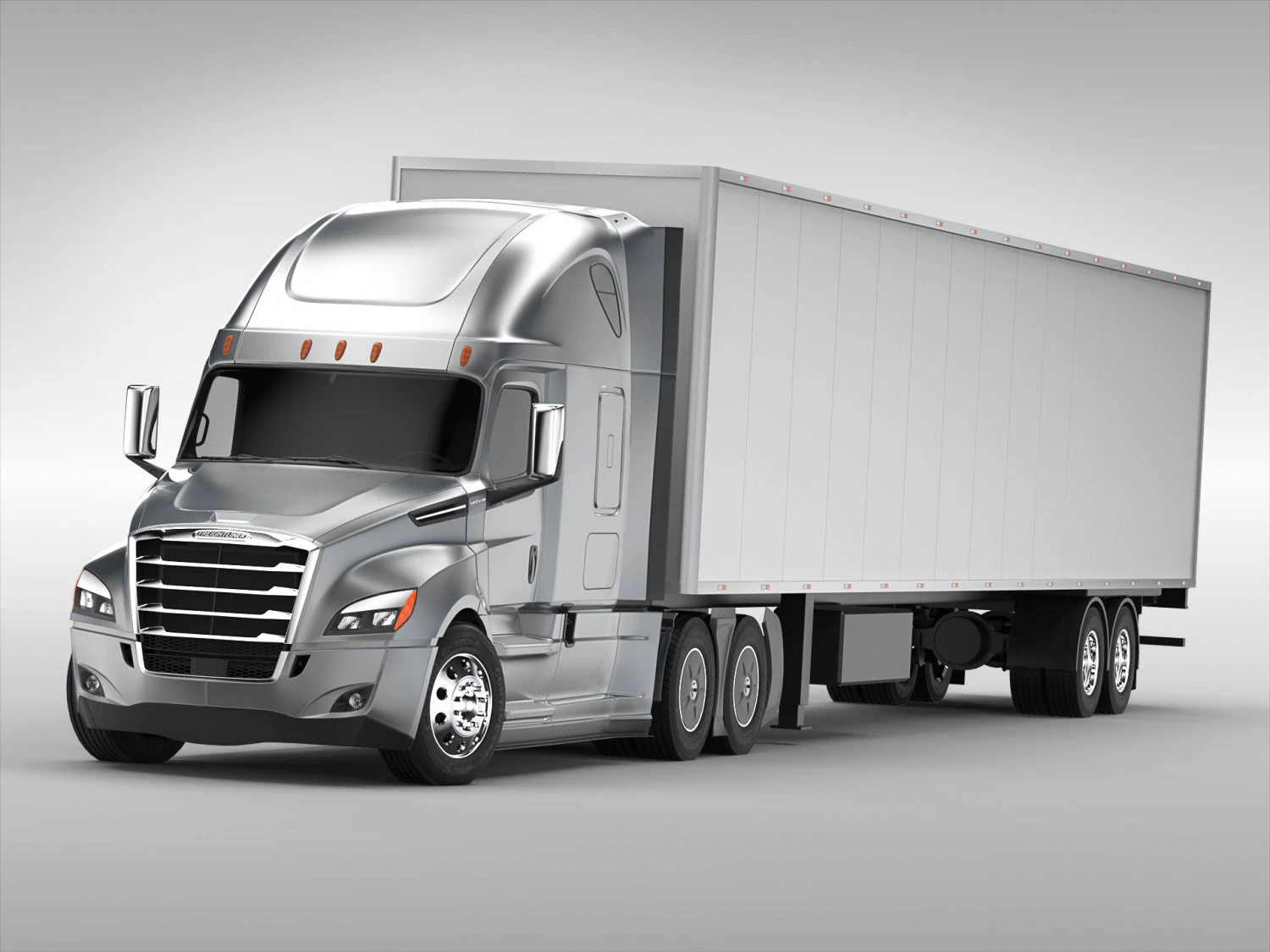 freightliner cascadia 2017 3D Model .c4d .max .obj .3ds .fbx .stl .blend