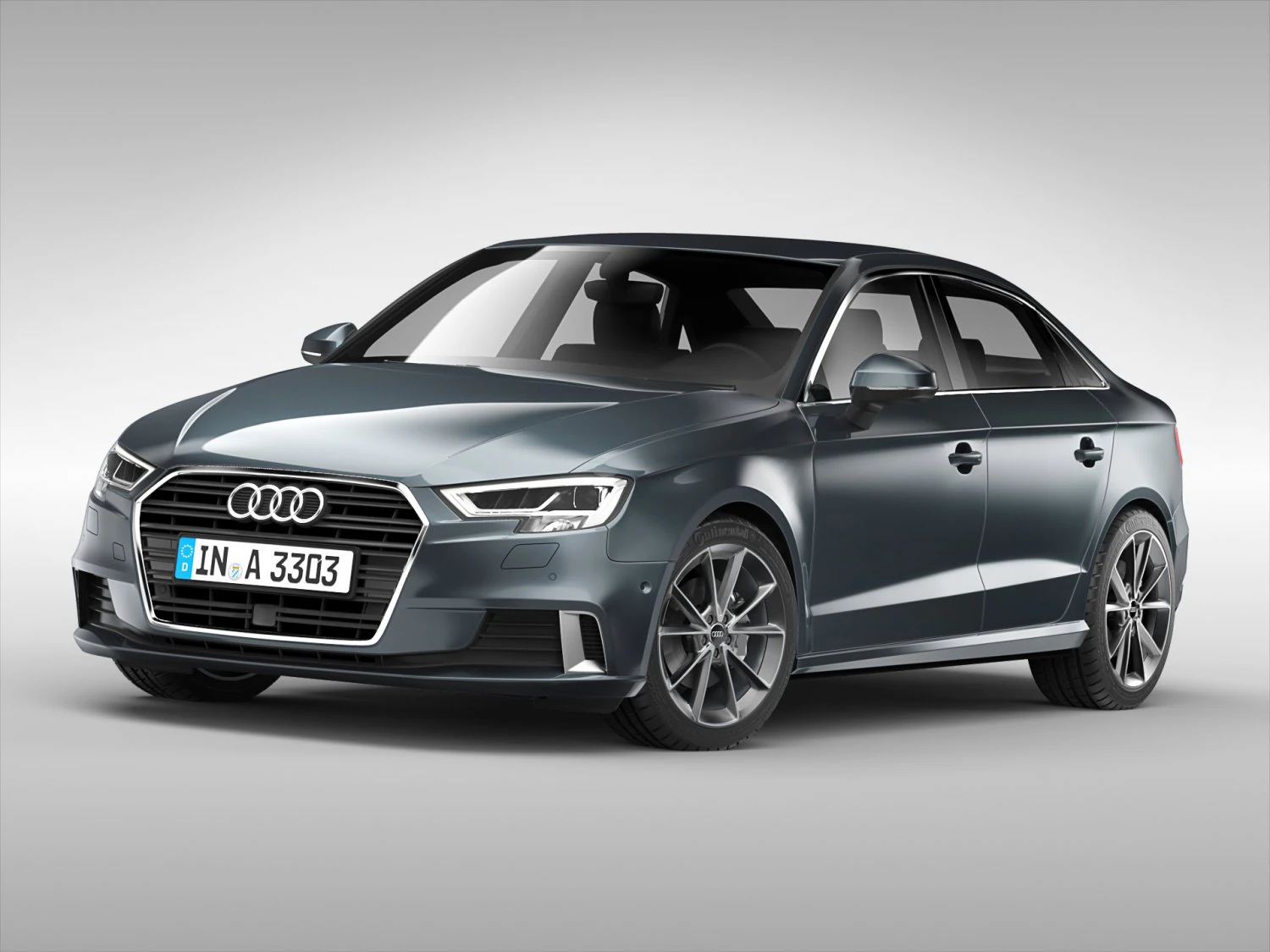 audi a3 sedan 2017 3D Model .c4d .max .obj .3ds .fbx .stl .blend