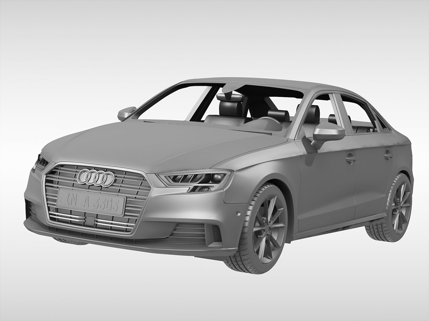 Audi A3 Sedan 2017 3D Model in Sedan 3DExport