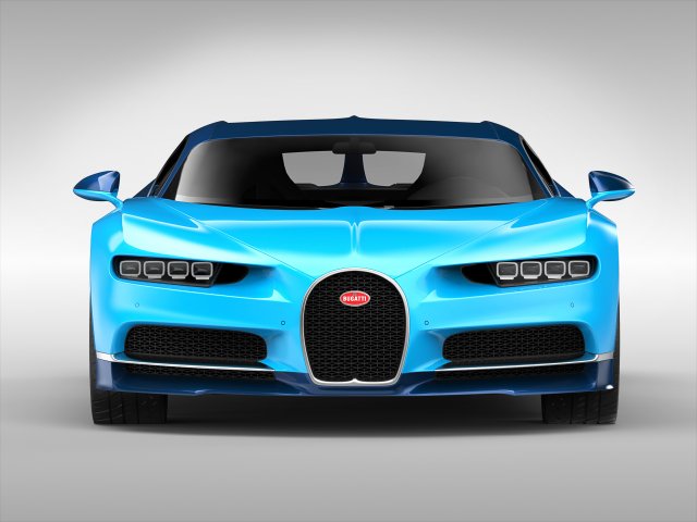 bugatti chiron 2017 3D Model in Sport Cars 3DExport