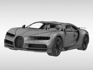 bugatti chiron 2017 3D Model