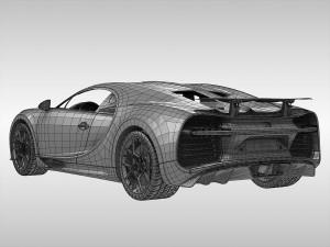 bugatti chiron 2017 Modello 3D