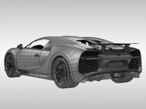 bugatti chiron 2017 3D Model