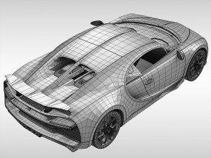 bugatti chiron 2017 Modello 3D