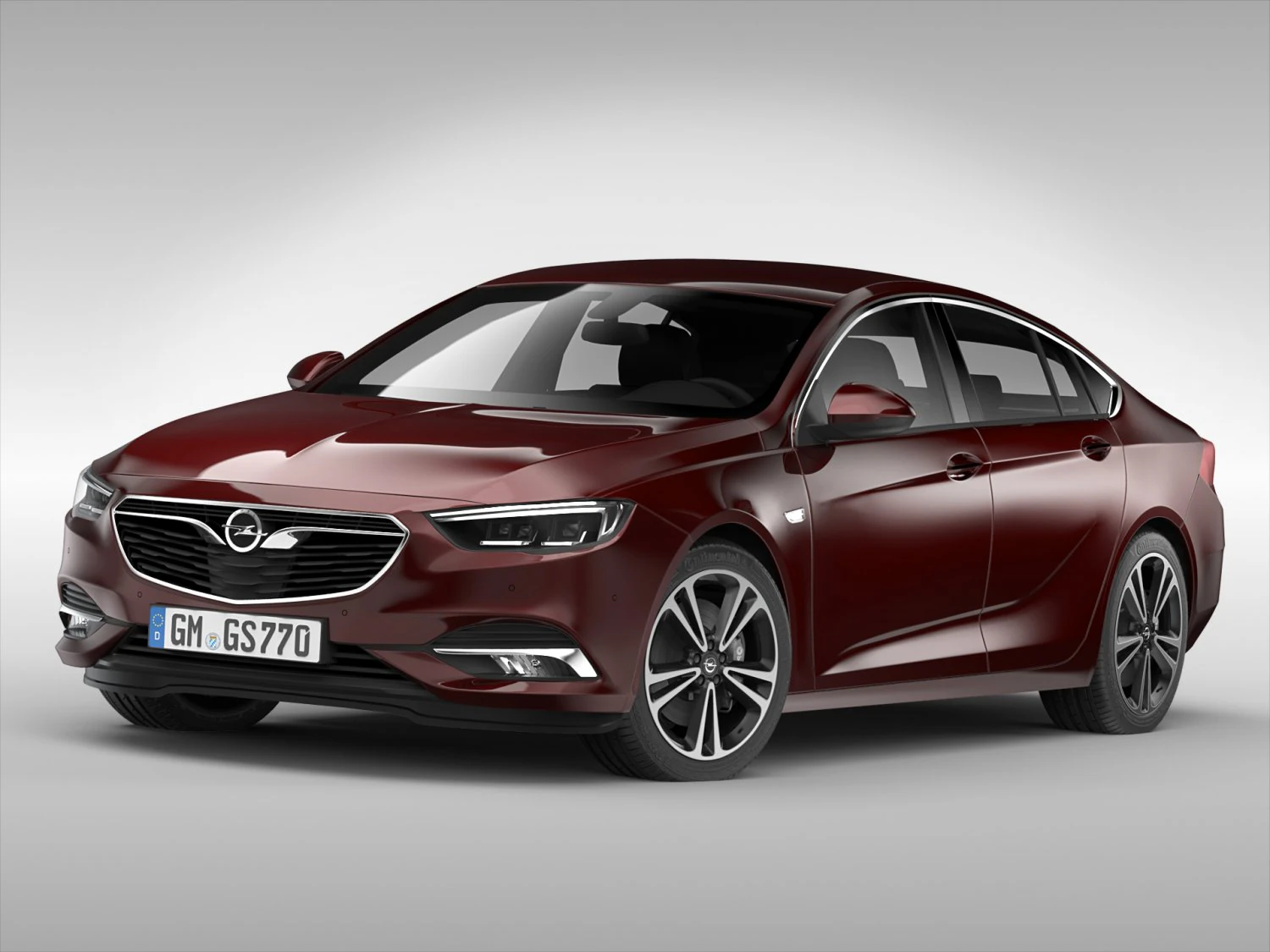opel insignia grand sport 2017 3D Model .c4d .max .obj .3ds .fbx .stl .blend 