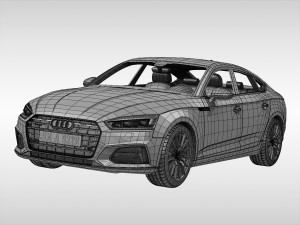 audi a5 sportback 2017 Modello 3D