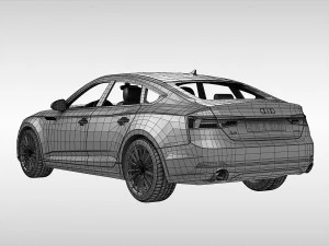 audi a5 sportback 2017 3D Model