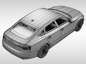 audi a5 sportback 2017 Modello 3D