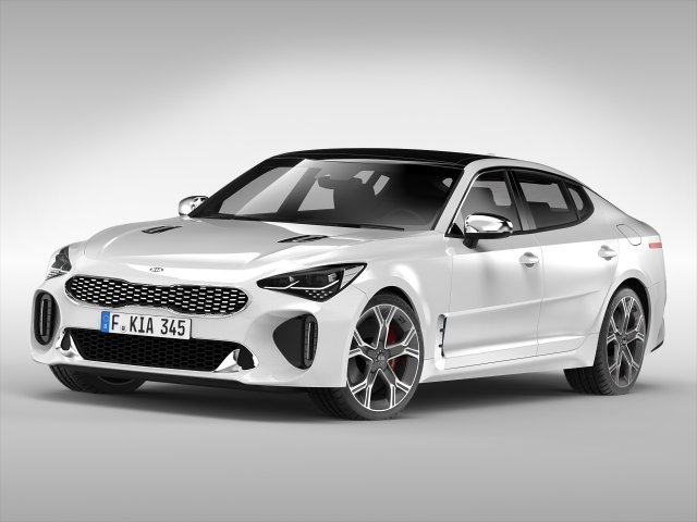 kia stinger gt 2018 3D Model .c4d .max .obj .3ds .fbx .stl .blend 