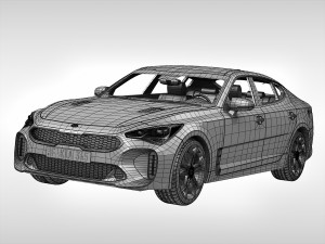 kia stinger gt 2018 3D Model