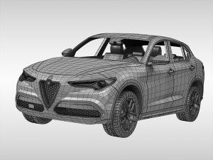 alfa romeo stelvio 2018 Model 3D