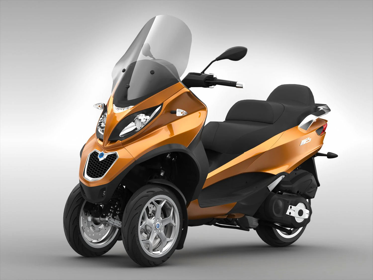 Piaggio MP3 Scooter 2016 3D Model .c4d .max .obj .3ds .fbx .stl .blend 