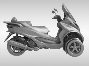 Piaggio MP3 Scooter 2016 3Dモデル