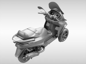 Piaggio MP3 Scooter 2016 3Dモデル