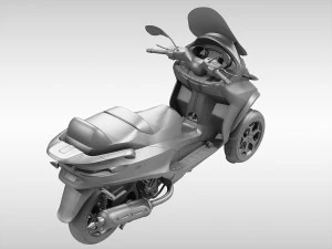 Piaggio MP3 Scooter 2016 3D Model