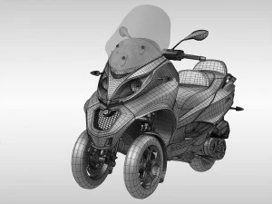 Piaggio MP3 Scooter 2016 3D Model