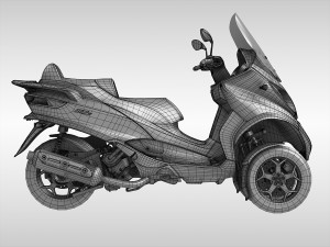 Piaggio MP3 Scooter 2016 3Dモデル