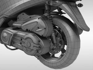 Piaggio MP3 Scooter 2016 3D Model