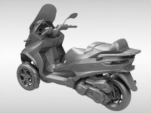 Piaggio MP3 Scooter 2016 3Dモデル