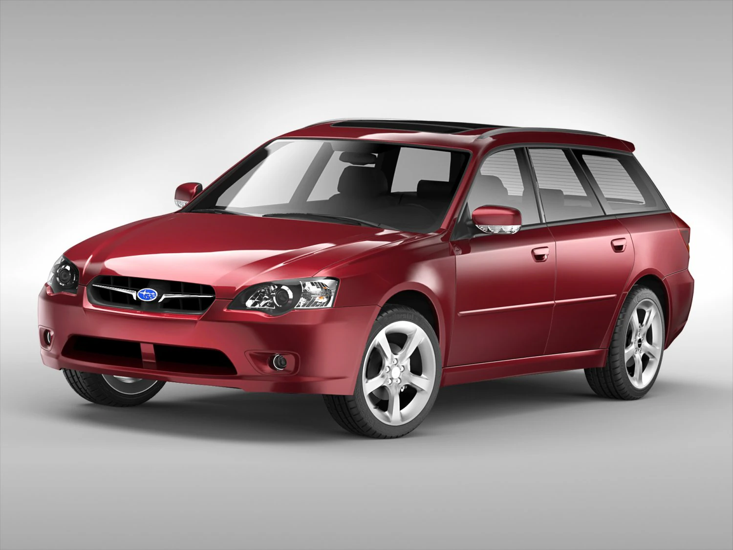subaru legacy wagon 2003 - 2009 3D Model .c4d .max .obj .3ds .fbx .stl .blend