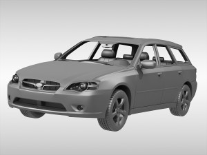 subaru legacy wagon 2003 - 2009 3D मॉडल