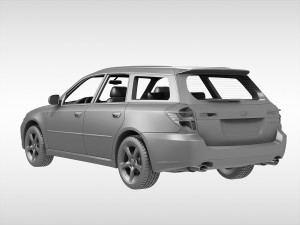 subaru legacy wagon 2003 - 2009 3D मॉडल