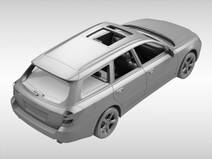 subaru legacy wagon 2003 - 2009 3D मॉडल