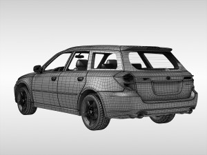 subaru legacy wagon 2003 - 2009 3D मॉडल