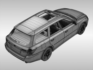 subaru legacy wagon 2003 - 2009 3D मॉडल