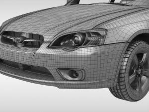 subaru legacy wagon 2003 - 2009 3D मॉडल