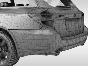 subaru legacy wagon 2003 - 2009 3D Model