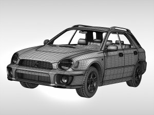 subaru impreza wagon 2000 - 2007 3D Model