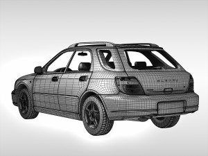 subaru impreza wagon 2000 - 2007 3D Model