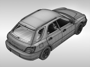 subaru impreza wagon 2000 - 2007 3D Model